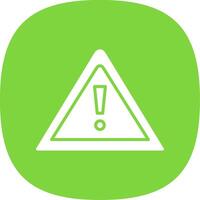 Warning Sign Glyph Curve Icon Design vector