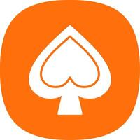 Spade Glyph Curve Icon Design vector