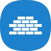 Wall Glyph Curve Icon Design vector