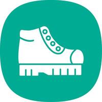 Boot Glyph Curve Icon Design vector