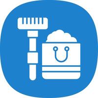 Cleaning Glyph Curve Icon Design vector