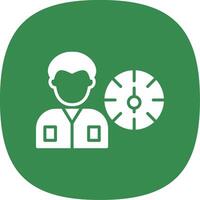 Working Hours Glyph Curve Icon Design vector