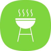 Barbecue Glyph Curve Icon Design vector