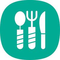 Cooking Utensils Glyph Curve Icon Design vector