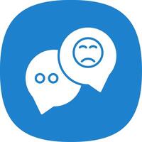 Speech Bubble Glyph Curve Icon Design vector
