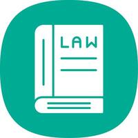 Law Book Glyph Curve Icon Design vector