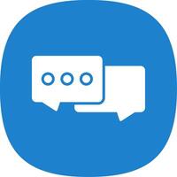 Speech Bubble Glyph Curve Icon Design vector