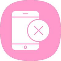 Smartphone Glyph Curve Icon Design vector