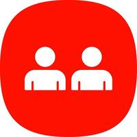 Person Glyph Curve Icon Design vector