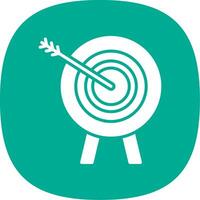 Aim Glyph Curve Icon Design vector