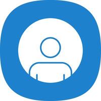 User Glyph Curve Icon Design vector