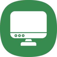 Computer Glyph Curve Icon Design vector