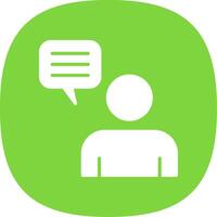 Thought Glyph Curve Icon Design vector