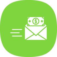 Bribe Glyph Curve Icon Design vector