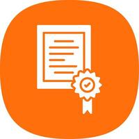 Certificate Glyph Curve Icon Design vector