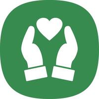 Loyalty Glyph Curve Icon Design vector