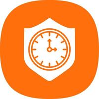 Reliablity Glyph Curve Icon Design vector