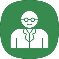 Professor Glyph Curve Icon Design vector