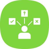 Decide Glyph Curve Icon Design vector