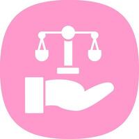 Fair Glyph Curve Icon Design vector