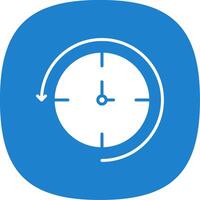Back In Time Glyph Curve Icon Design vector
