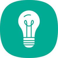 Light Bulb Glyph Curve Icon Design vector