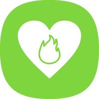 Passion Glyph Curve Icon Design vector