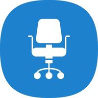 Chair Glyph Curve Icon Design vector