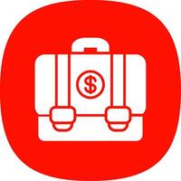 Suitcase Glyph Curve Icon Design vector