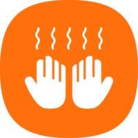 Hand Dryer Glyph Curve Icon Design vector