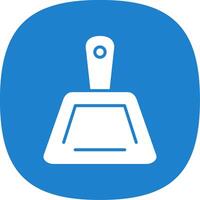 Dustpan Glyph Curve Icon Design vector