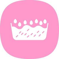 Laundry Glyph Curve Icon Design vector