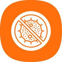 Bacteria Glyph Curve Icon Design vector
