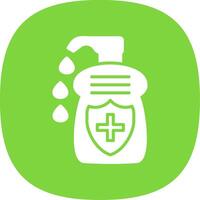 Lotion Glyph Curve Icon Design vector