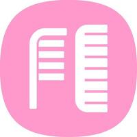 Comb Glyph Curve Icon Design vector