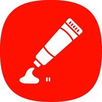 Tooth Paste Glyph Curve Icon Design vector