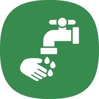 Washing Hands Glyph Curve Icon Design vector
