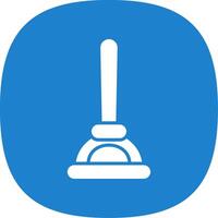 Plunger Glyph Curve Icon Design vector