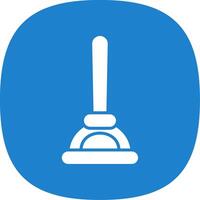 Plunger Glyph Curve Icon Design vector