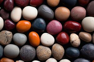 Vibrant Polished Pebbles, A Captivating Study in Natural Form and Texture. photo