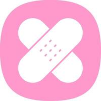 Band Aid Glyph Curve Icon Design vector