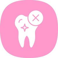 Rejected Glyph Curve Icon Design vector