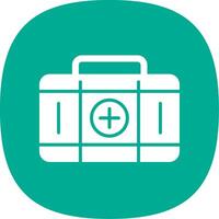 First Aid Kit Glyph Curve Icon Design vector