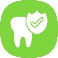 Tooth Glyph Curve Icon Design vector