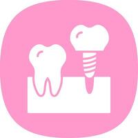 Implants Glyph Curve Icon Design vector