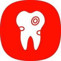 Caries Glyph Curve Icon Design vector