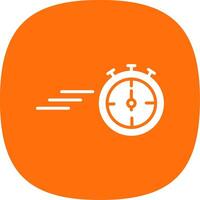 Timer Glyph Curve Icon Design vector