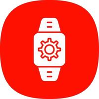 Smartwatch Glyph Curve Icon Design vector