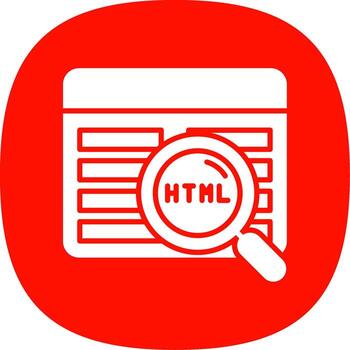 Code Review Glyph Curve Icon Design vector