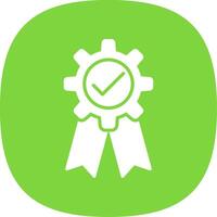 Quality Assurance Glyph Curve Icon Design vector